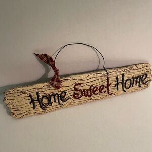 Primitive/Home Sweet Home decor plaque.  Cottage/Farmhouse/Primitive/Americana